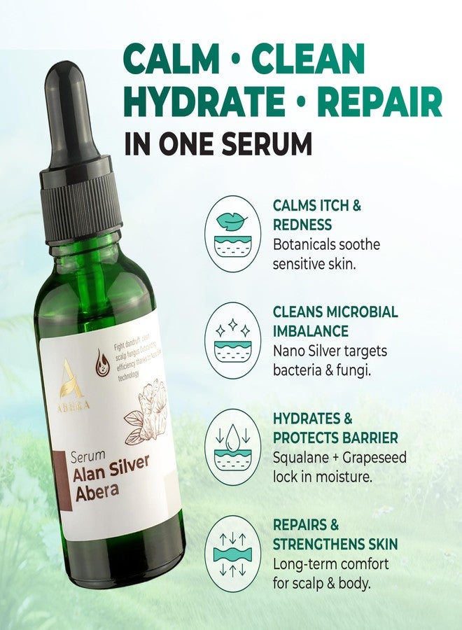 ABERA Alan Silver Serum – Botanical Hydrating Serum for Dry & Sensitive Skin – Nourishes & Moisturizes with Black Ginger, Cedar Oil & Neem – Lightweight Formula for All Skin Types - Image 2